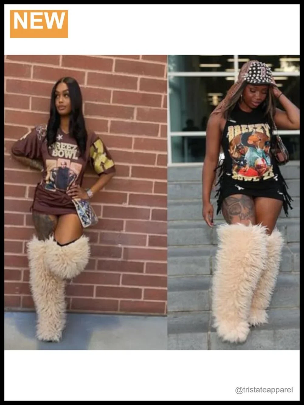 Over the Knee Faux Fur Boots Women Thigh High Fluffy Snow Boots